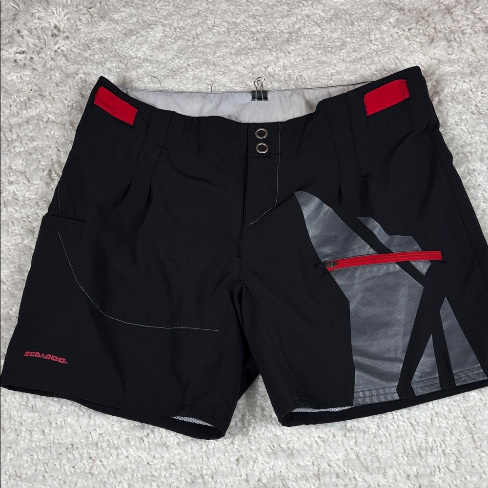 BRP Sea-Doo OEM Ladies Pulse Boardshorts Black, Size 8